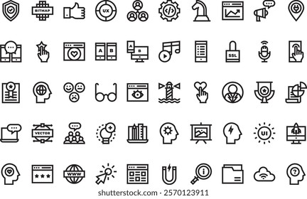 User experience icons  High-Quality Vector Icons Collection with Editable Stroke. Ideal for Professional and Creative Projects.