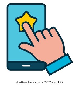 User experience icons on smartphone apps