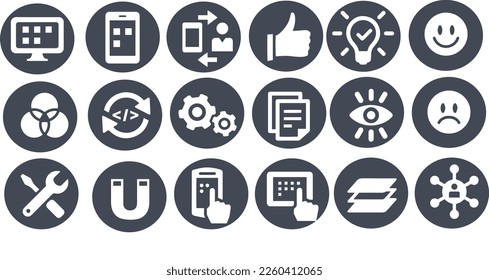 User Experience Icons Set vector design