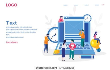 User experience User interface Concept for web page, banner, presentation, social media. Vector illustration. UX / UI design concept with character,Development Design Usability Improve.