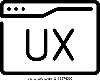 user experience line icon illustration vector