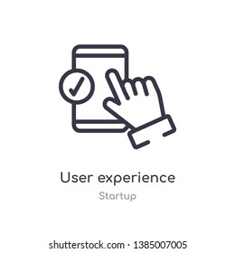 user experience outline icon. isolated line vector illustration from startup collection. editable thin stroke user experience icon on white background