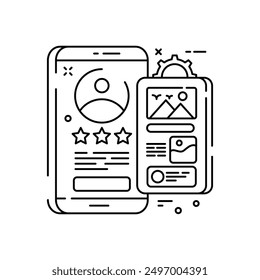 User Experience Outline Icon, Vector illustration
