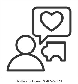 User Experience Outline Icon Vector Illustration
