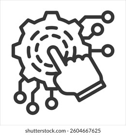 User Experience Outline Icon Vector Illustration