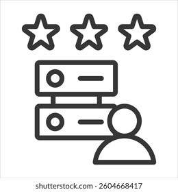 User Experience Outline Icon Vector Illustration