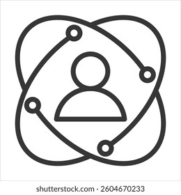 User Experience Outline Icon Vector Illustration