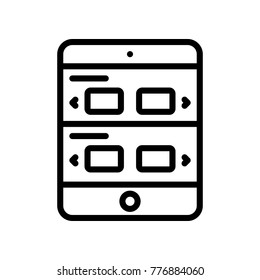 User Experience - Tablet Sliding Row 