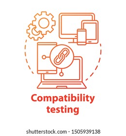 User experience testing concept icon. UX. Software development. Information technology. Correction of error in application idea thin line illustration. Vector isolated outline drawing