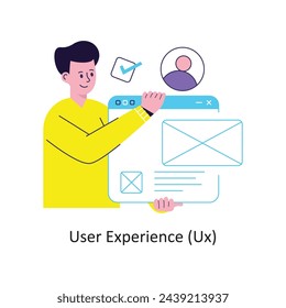 User Experience (Ux) flat style design vector stock illustrations.