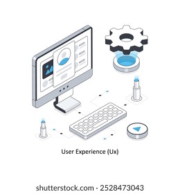 User Experience (UX) isometric stock illustration. EPS File stock illustration