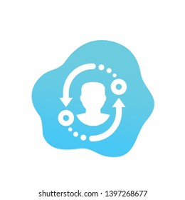 User experience vector icon design