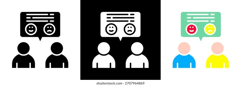 Icono de Comentarios de usuario de un Vector de estilo glifo