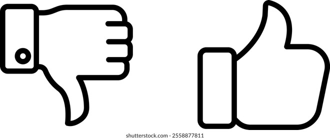 "User Feedback - Like and Dislike Icons"