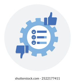 User Feedback Management Icon Design. Representing Feedback Collection. User Experience. Data Analysis. Customer Interaction. Vector icon.