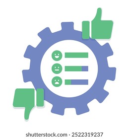 User Feedback Management Icon. Representing Feedback Handling. Data Management. User Insights. Sentiment Analysis. Vector Editable icon.