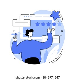 User feedback and website rating abstract concept vector illustration. Customer feedback, review website, non commercial product evaluation, rating service, sharing experience abstract metaphor.