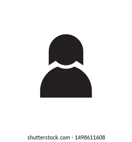 user female people icon flat design vector