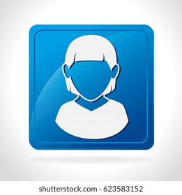 user figure button isolated icon