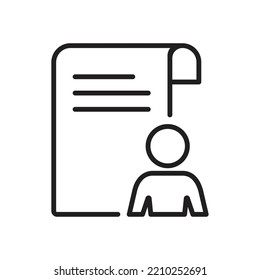 User file icon design. Personal file icon. isolated on white background. vector illustration