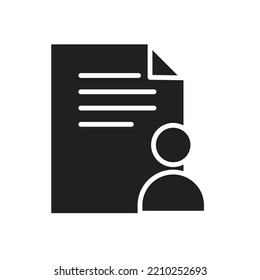 User file icon design. Personal file icon. isolated on white background. vector illustration