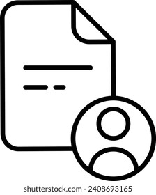 User File Outline vector illustration icon