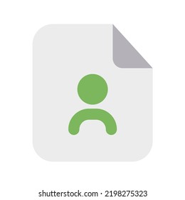 User Files Icon with Flat Style