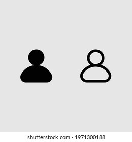 user fill and outline icon set, isolated vector illustrations