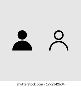 user fill and outline icon set isolated vector illustration