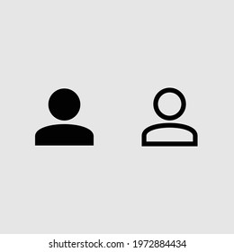 user fill and outline icon set isolated vector illustration