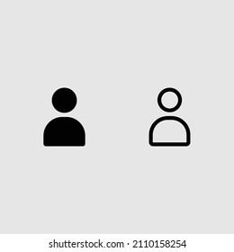 user fill and outline icon set isolated vector illustration