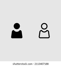 user fill and outline icon set isolated vector illustration