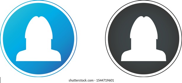 User flat avatar icon, sign, profile people symbol.Social media avatar vector graphics flat icons.Set of hand drawn Avatar profile icon (or portrait icon), including male and female .
