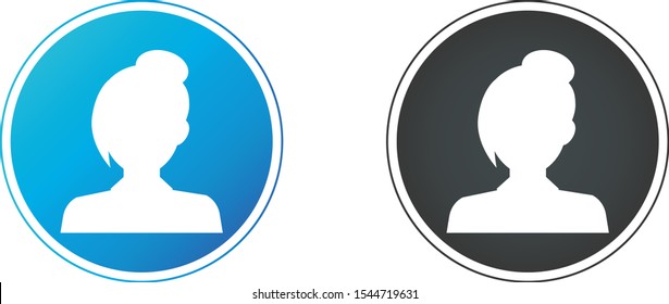 User flat avatar icon, sign, profile people symbol.Social media avatar vector graphics flat icons.Set of hand drawn Avatar profile icon (or portrait icon), including male and female .