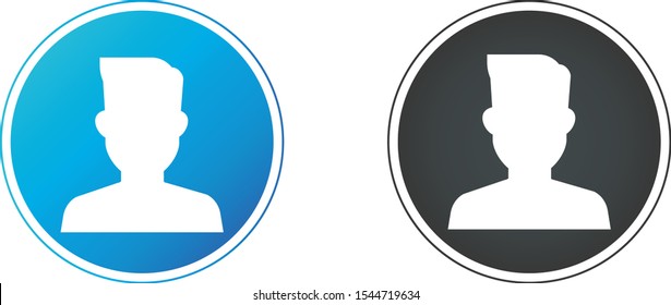 User flat avatar icon, sign, profile people symbol.Social media avatar vector graphics flat icons.Set of hand drawn Avatar profile icon (or portrait icon), including male and female .