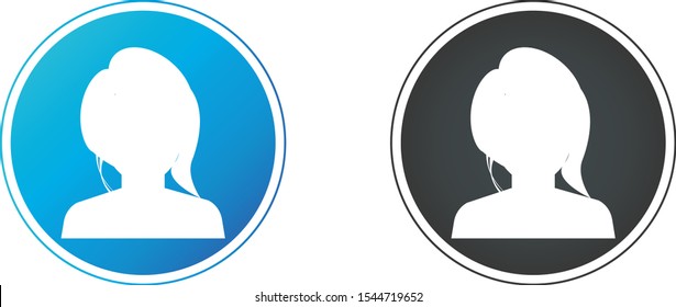 User flat avatar icon, sign, profile people symbol.Social media avatar vector graphics flat icons.Set of hand drawn Avatar profile icon (or portrait icon), including male and female .