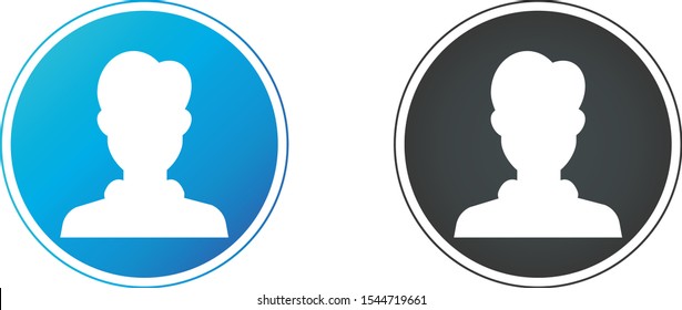 User flat avatar icon, sign, profile people symbol.Social media avatar vector graphics flat icons.Set of hand drawn Avatar profile icon (or portrait icon), including male and female .