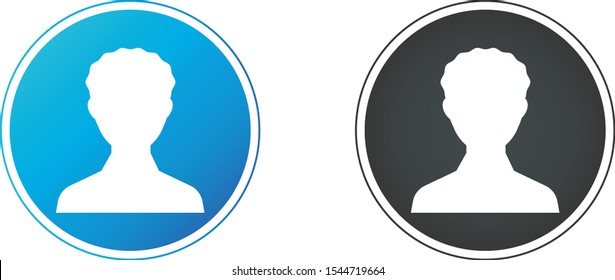 User flat avatar icon, sign, profile people symbol.Social media avatar vector graphics flat icons.Set of hand drawn Avatar profile icon (or portrait icon), including male and female .