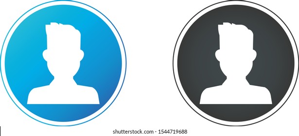 User flat avatar icon, sign, profile people symbol.Social media avatar vector graphics flat icons.Set of hand drawn Avatar profile icon (or portrait icon), including male and female .