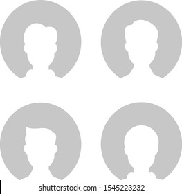 User flat avatar icon, sign, profile people symbol.Social media avatar vector graphics flat icons.Set of hand drawn Avatar profile icon (or portrait icon), including male and female .
