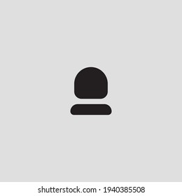 User flat icon. Fake profile photo. Social media symbol. Logo design element