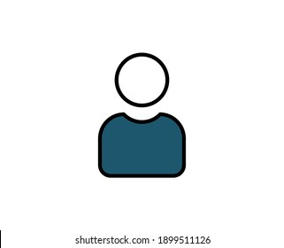 User flat icon. Single high quality outline symbol for web design or mobile app.  Business thin line signs for design logo, visit card, etc. Outline pictogram EPS10