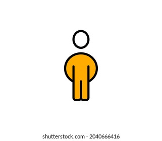 User flat icon. Single high quality outline symbol for web design or mobile app.  Business thin line signs for design logo, visit card, etc. Outline pictogram EPS10