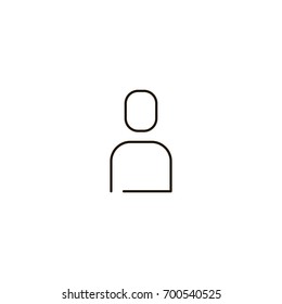 User flat icon. Single high quality outline symbol of people for web design or mobile app. Thin line signs of business for design logo, visit card, etc. Outline pictogram of restaurant