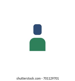 User flat icon. Single high quality outline symbol of people for web design or mobile app. Thin line signs of business for design logo, visit card, etc. Outline pictogram of restaurant