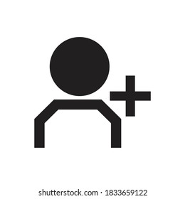 User Flat Plus Icon Design Vector