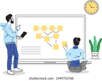 User Flow Chart Vector Illustration