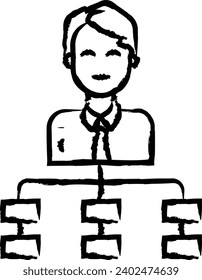 user flow hand drawn vector illustration