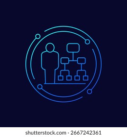 User flow icon in linear design