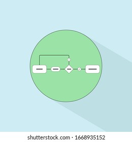 User Flow Template. User Centered Design Flat Vector Illustration. Data Visualization Design Element. Flat Design Style Modern User Experience Icon.